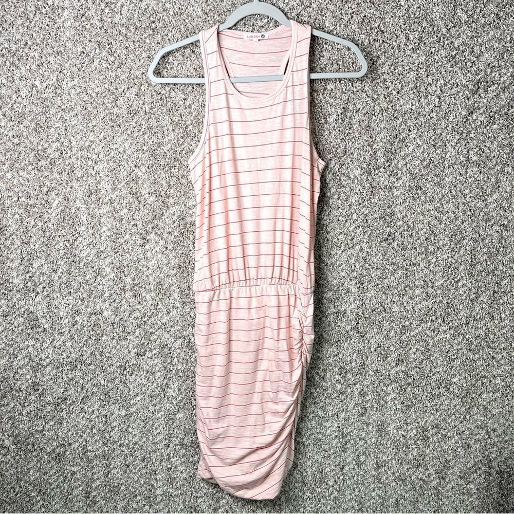 Sundry Dress Women’s 0 / XS / 0-2 Isola Bella Pink Striped Sleeveless Racerback - Picture 3 of 10